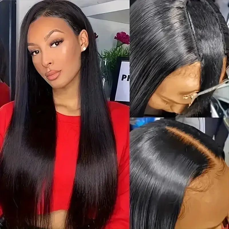 Rosabeauty 30 40 Inch 13x6 Straight Lace Front Wig Human Hair 13X4 Frontal 5X5 Glueless Ready to Wear Wigs 250% For Women