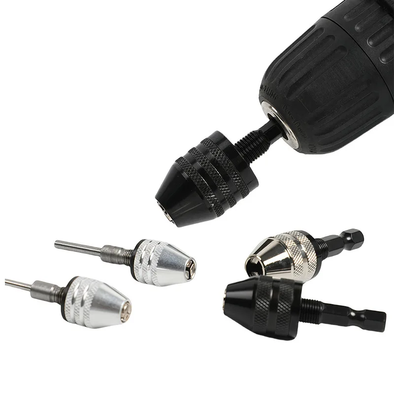 1PC 0.3mm-8.0mm Mini Keyless Chuck Electric Drill Bit Collet Converter Extension Screwdriver Chuck Adapter Fixture 1/4