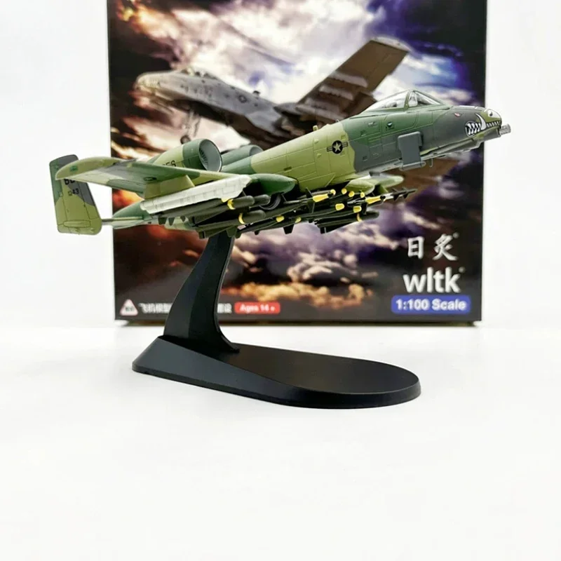 2024 Brand New WLTK Diecast Metal 1/100 Scale USAF A10A Thunderbolt II Camo Fighter Jet Model Airplane Toy for Adult & Kids