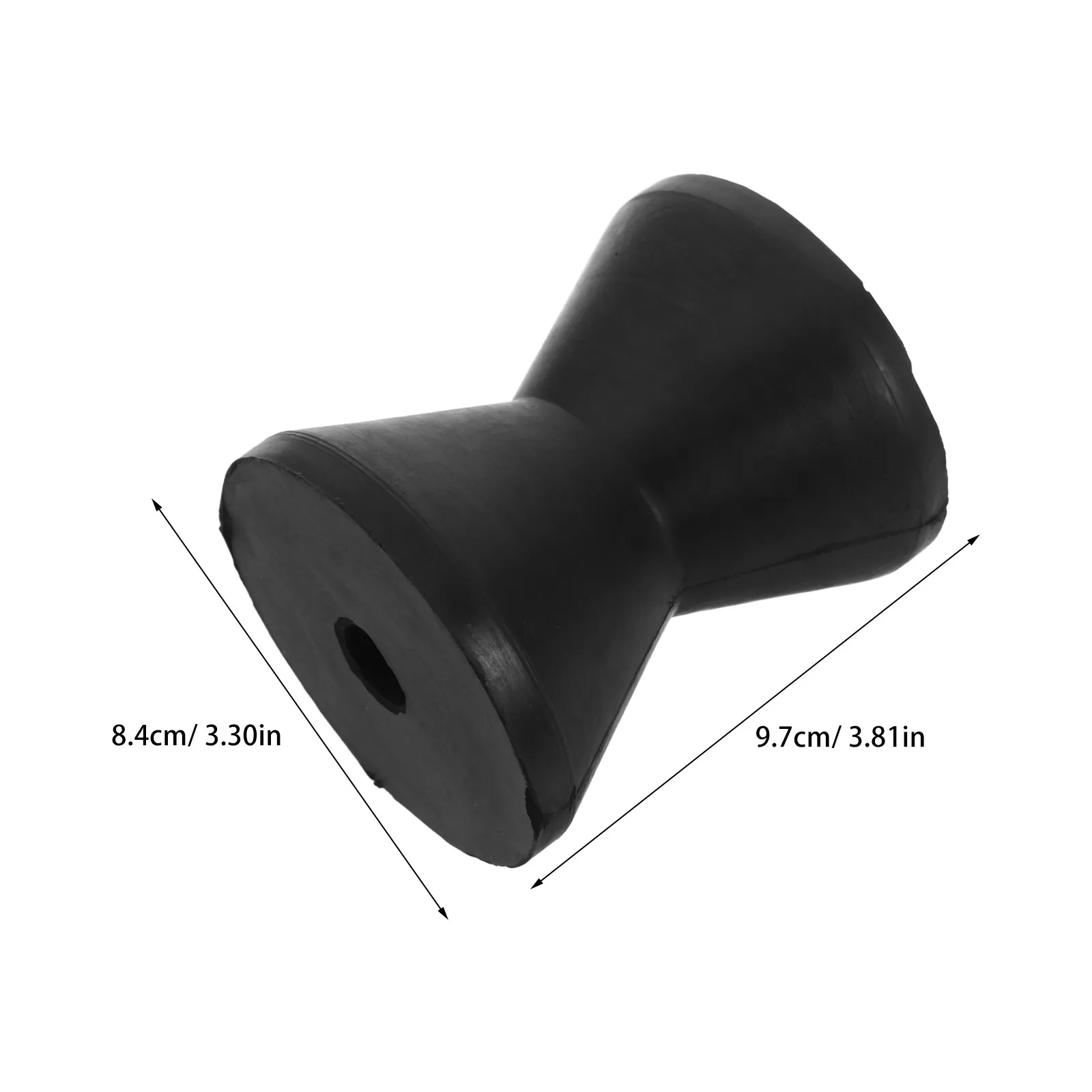 Heavy Duty Boat Trailer Front Roller Assembly – 3.81x3.3x3.3 Inch Rubber Bottom Support for Pontoon Kayak Yacht