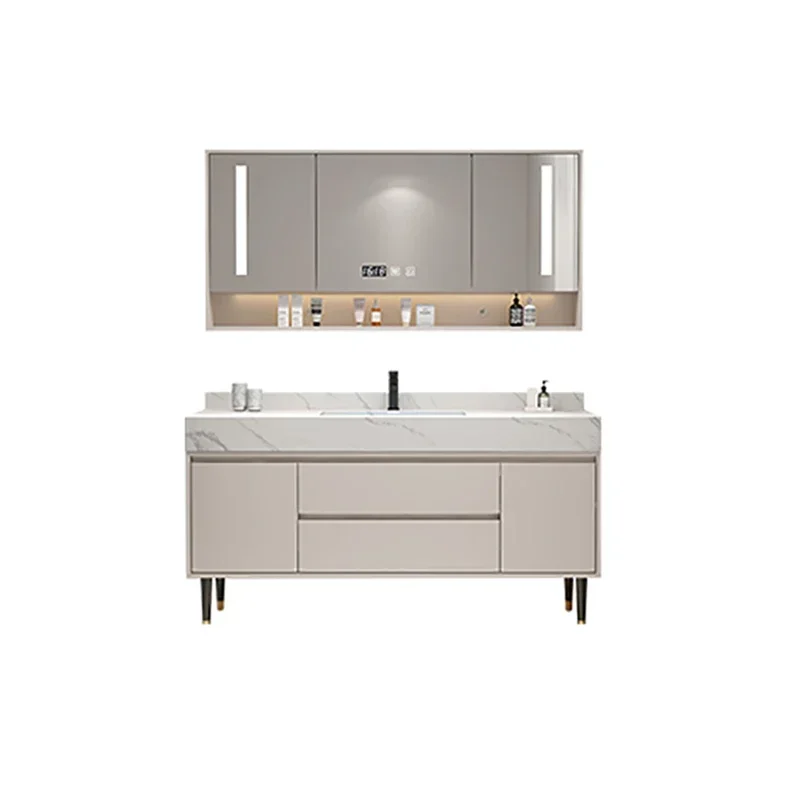 Washbasin Bathroom Cabinets Entrance Make Up Organizer Narrow Vanity Bathroom Cabinets Mirror Armadietto Home Furniture