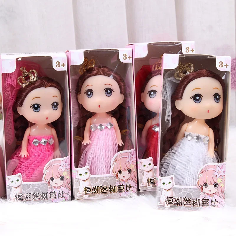 12cm Mini Doll Christmas Gift Box Set Princess Girl Toy Training Class Gift