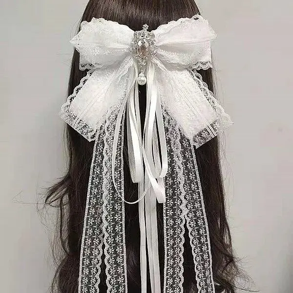 

Эфирные аксессуары для волос Hanfu, древний стиль, бант, лента, дизайн, задняя голова, большой бант, заколка для волос, традиционная