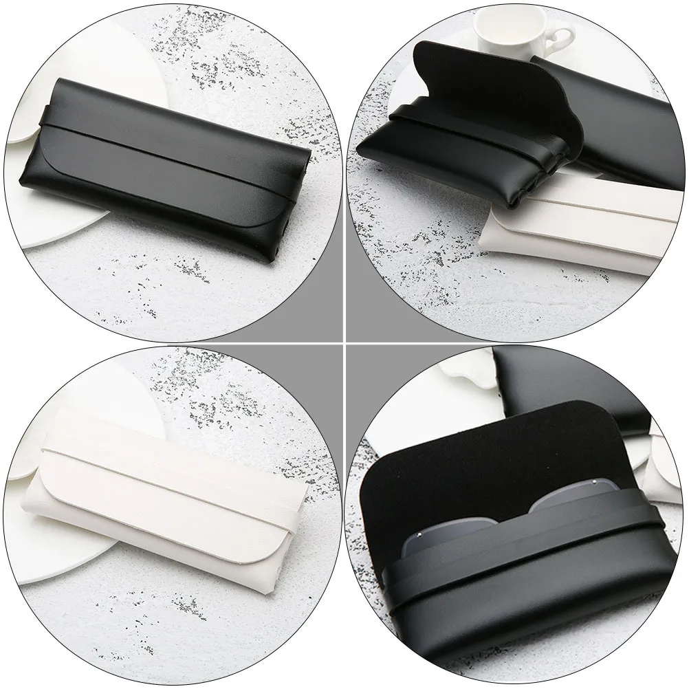 

2Pcs Glasses Case PVC Portable Eyeglasses Storage Box Scratch Resistant Drop Proof Spectacle Holder for Men Women