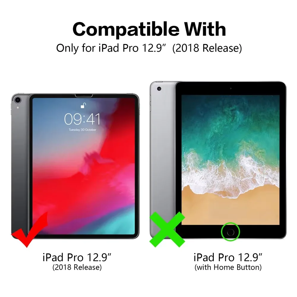 1PCS 9H Tempered Glass Tablet Screen Protector For iPad Pro 2018 12.9 Inch A1876 A1895 A2014 A1983 Anti Scrat HD Protective Film