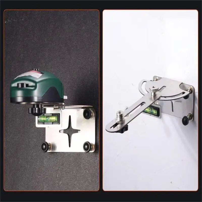 180 Degree Rotating Lasers Level Holder With Fluorescent Night Bubble And Tool Less Wall Mounting For Easy Installation