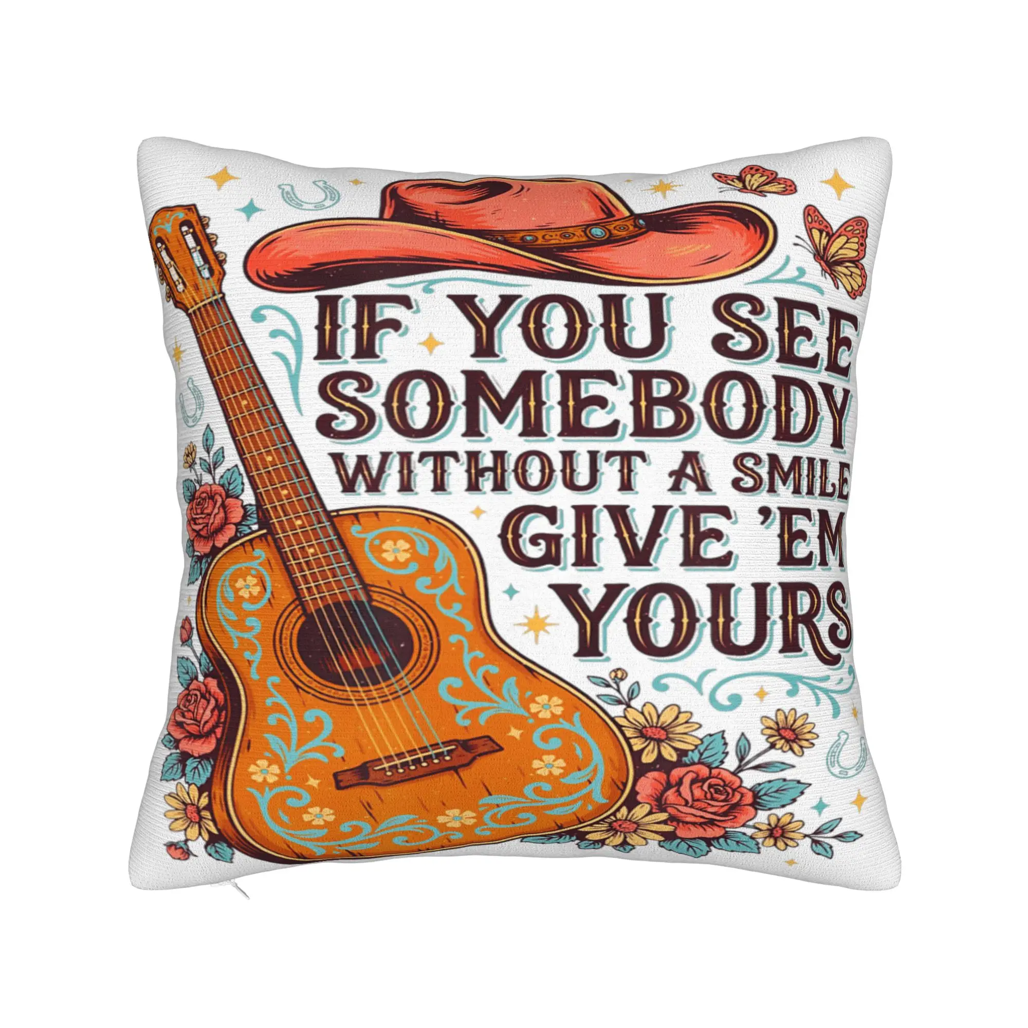 Pillow Case if You See Someone Without a Smile Give Them One of Yours Design  Pillow Cover For Sofa Car Home Decor Pillowcases