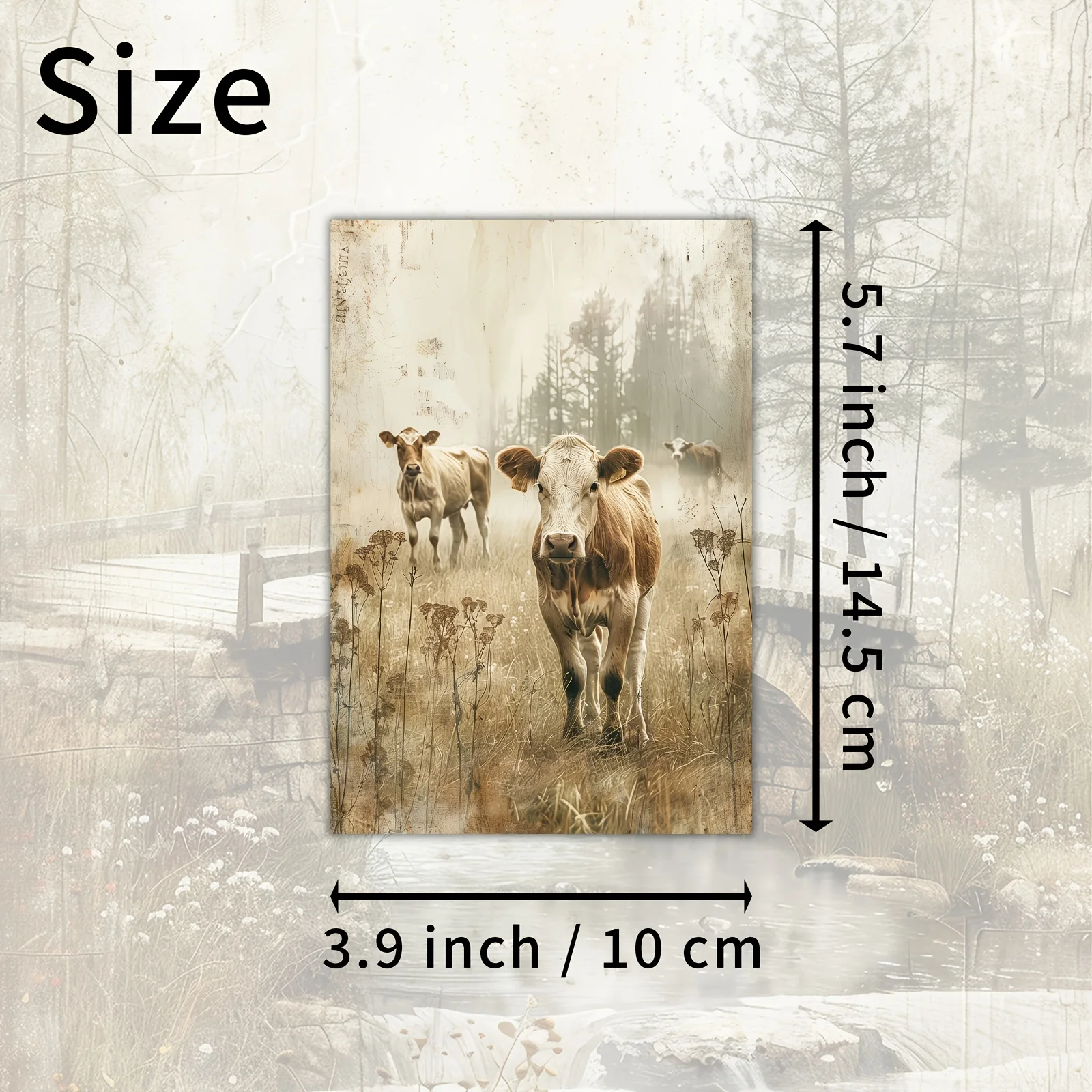 20pcs vintage autumn farmhouse style postcards for collectible cards, suitable for scrapbooking and handmade crafts
