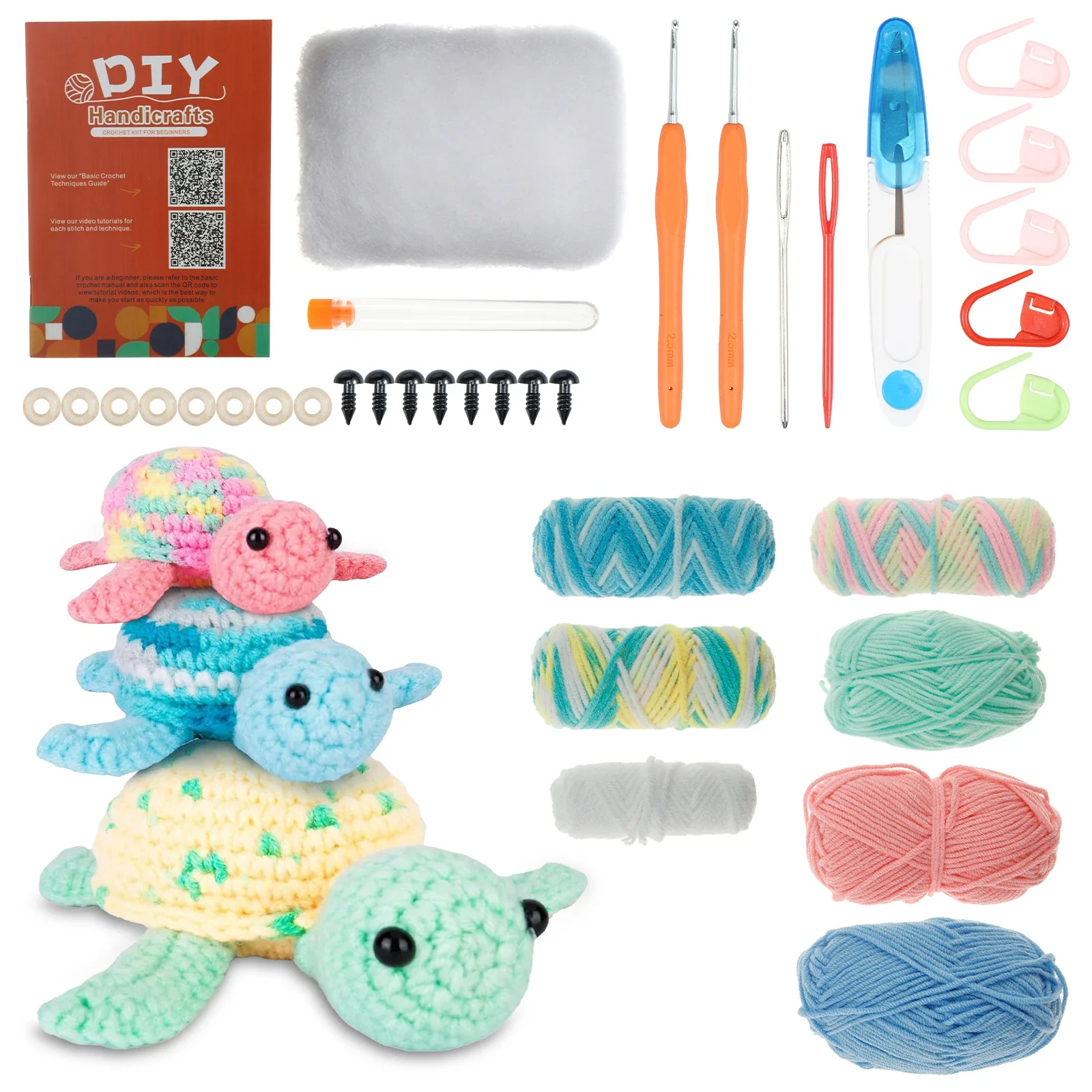 

Набор для вязания крючком в виде черепахи. Симпатичный набор для вязания крючком в виде животных своими руками с шагом за шагом. Учебники для видео. Забавный стартовый набор для начинающих вязания с пряжею.