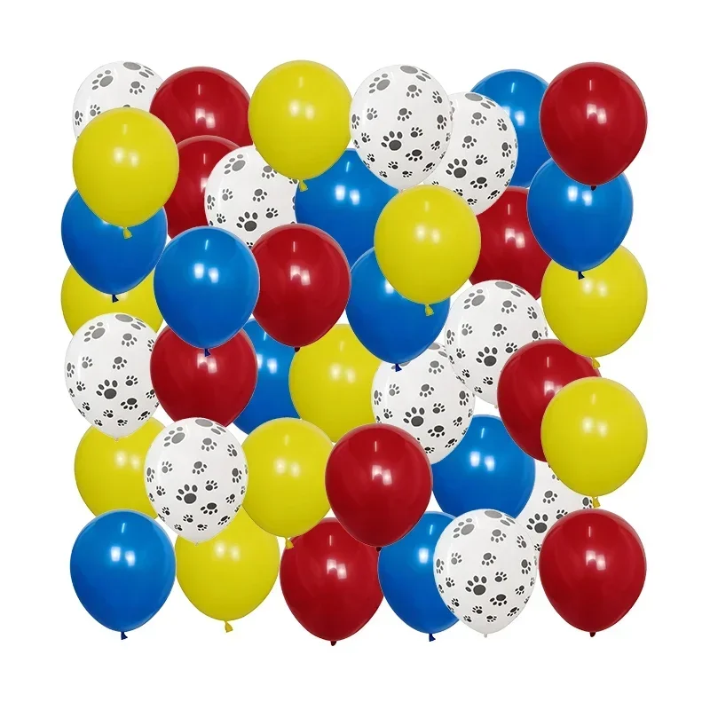 40pcs Mix 10'' Pets Dog Paw Latex Balloons Animal Theme Party Decor Kids Classic Toys Globos Helium Air Inflatable Balls Supply