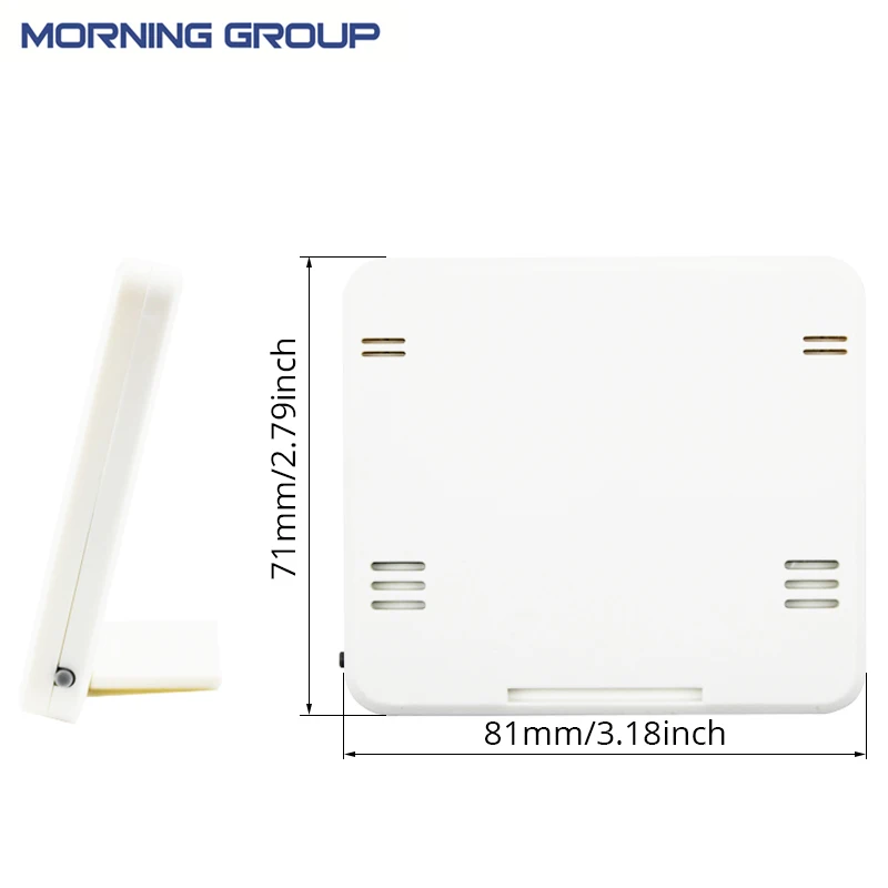 Multifunctionele Thermometer Hygrometer Automatische Elektronische Temperatuur Vochtigheid Monitor Klok 3.2Inch Grote Lcd-scherm