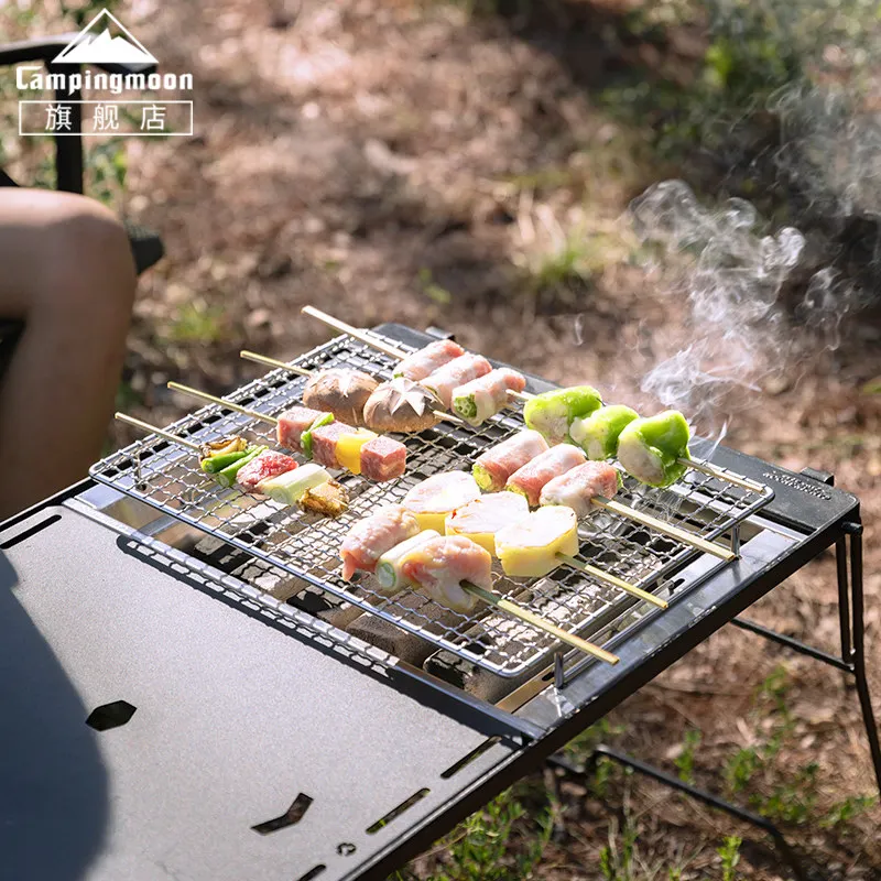 CAMPINGMOON UG-1 Unit IGT Carbon Grill Camping Table Expansion Windproof BBQ Double-Layer Insulated Firewood Stove