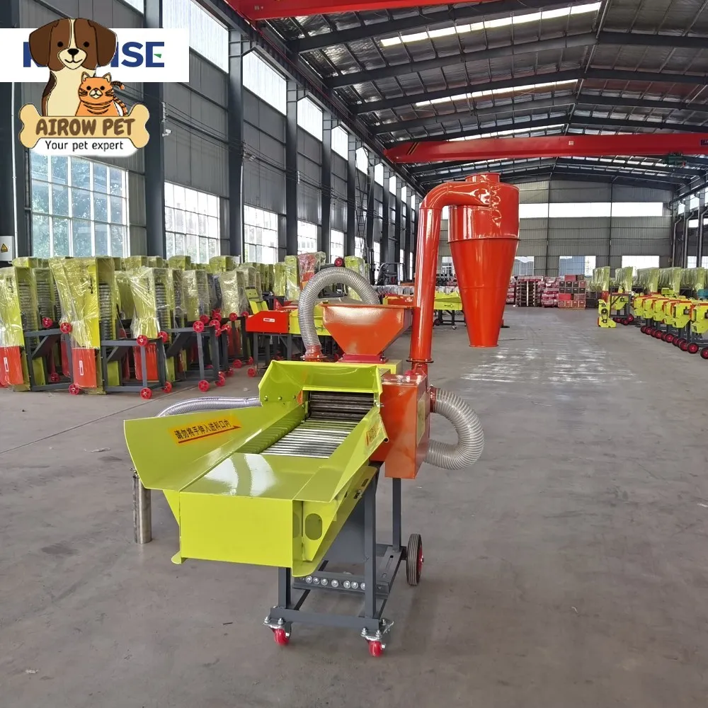 AIROW New Self Priming Grass Grain Crusher Electric High Output Dual Discharge Adjustable Output for Farm Feed Workshops Small