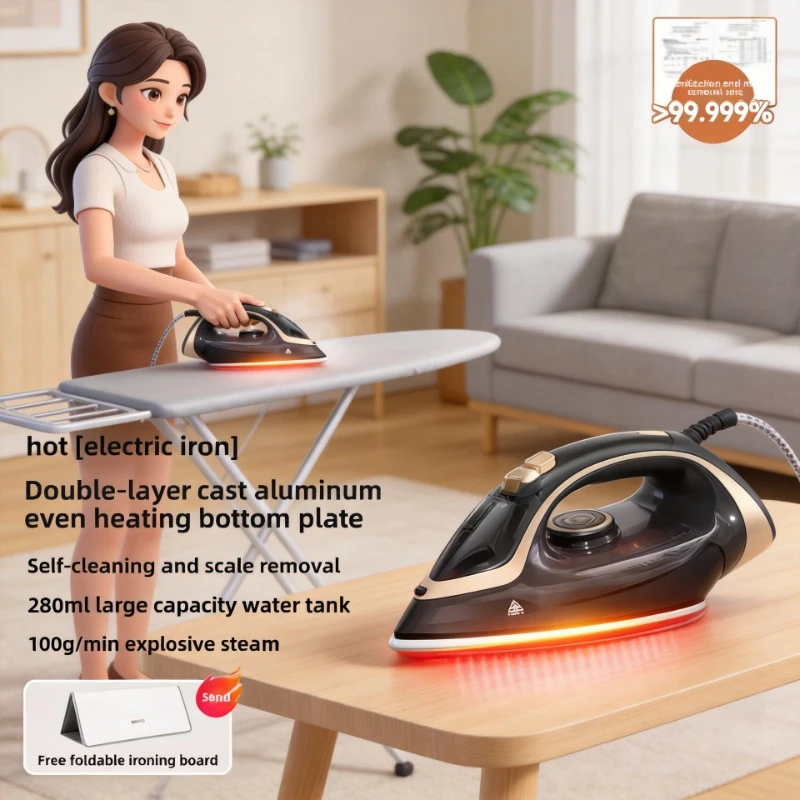 Compact Handheld High Power Electric Steam Iron Household Garment Wrinkle Remover Appliance Ideal for Tailor Boutique