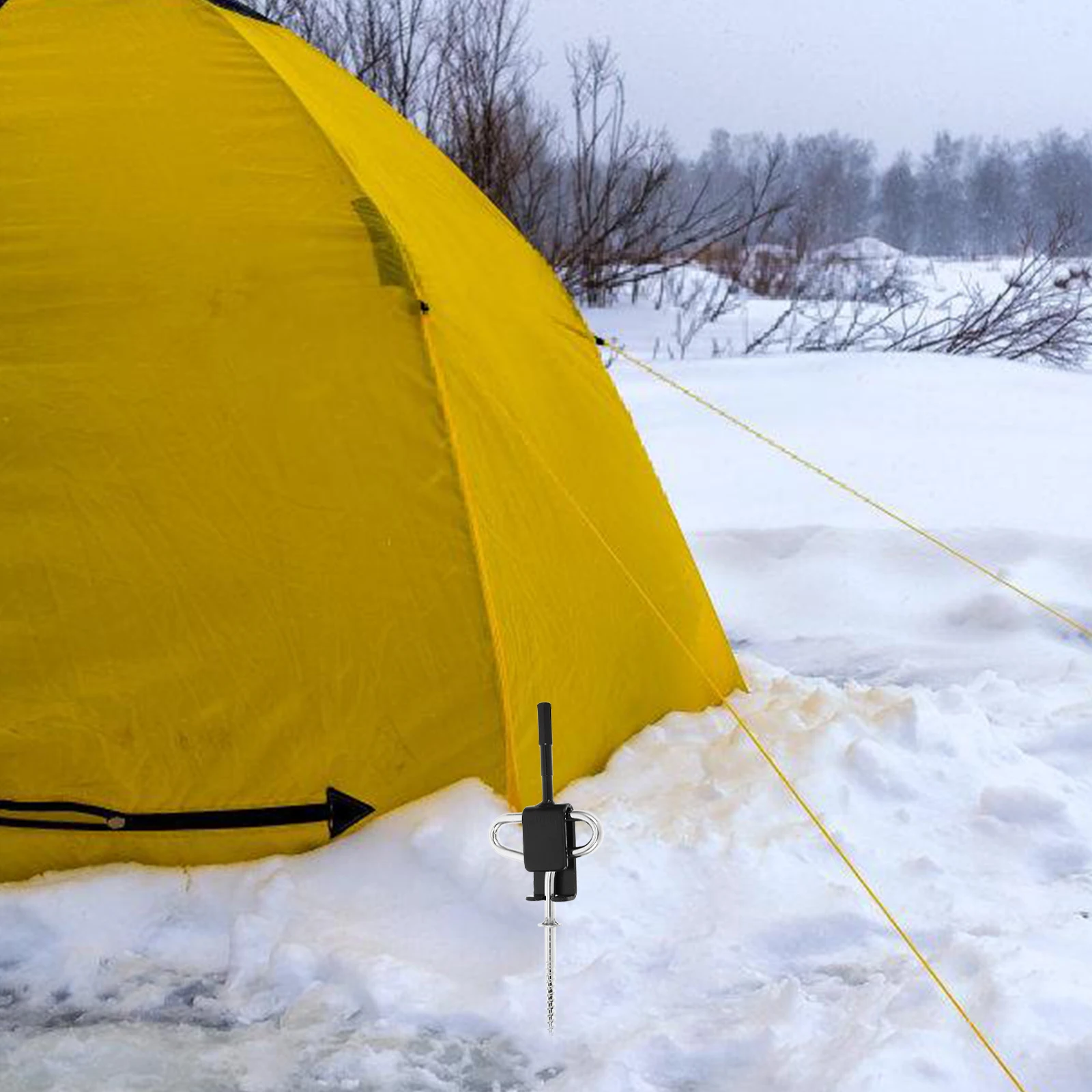

Ice Fishing Snails Drill Adapter Canopy Stakes Anchor Tool Accessory Tools Anchors for Insert Beach Tent Ground