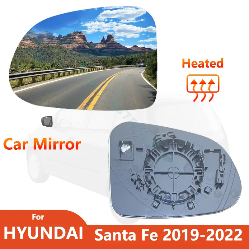 

Left&Right Side Rearview Mirror For Hyundai Santa Fe 2019 2020 2021 2022 With Heated 87611/21-S1000 Car Door Mirror with base