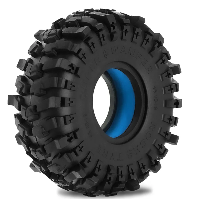 WHYY-4Pcs 118Mm Wheel Tires With EVA Dual Stage Foam Insert For 1/10 RC Crawler Truck Wheel Tyre AXIAL SCX10 WRAITH