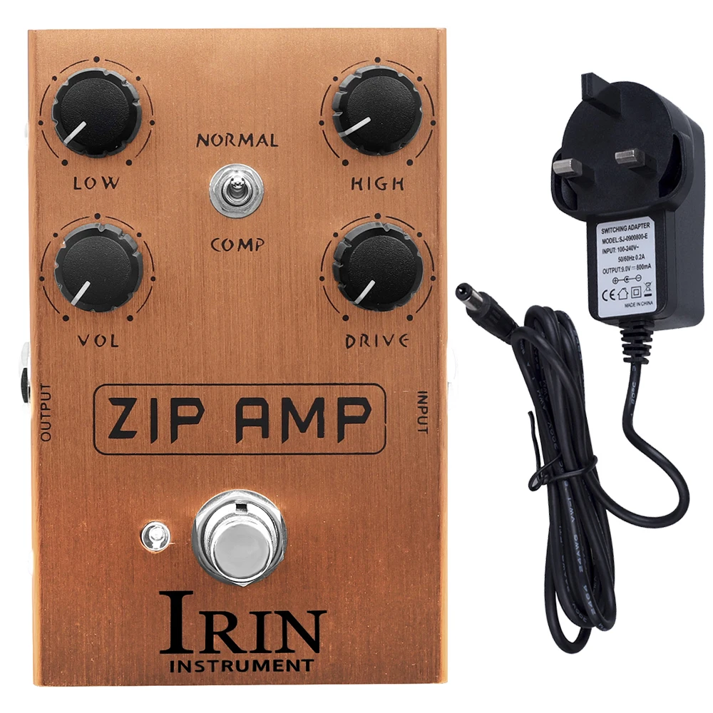 

IRIN AN-39 ZIP AMP Strong Compression Overdrive Tone Guitar Effects Pedal with COMP Toggle Switch for Electric Guitar Effect