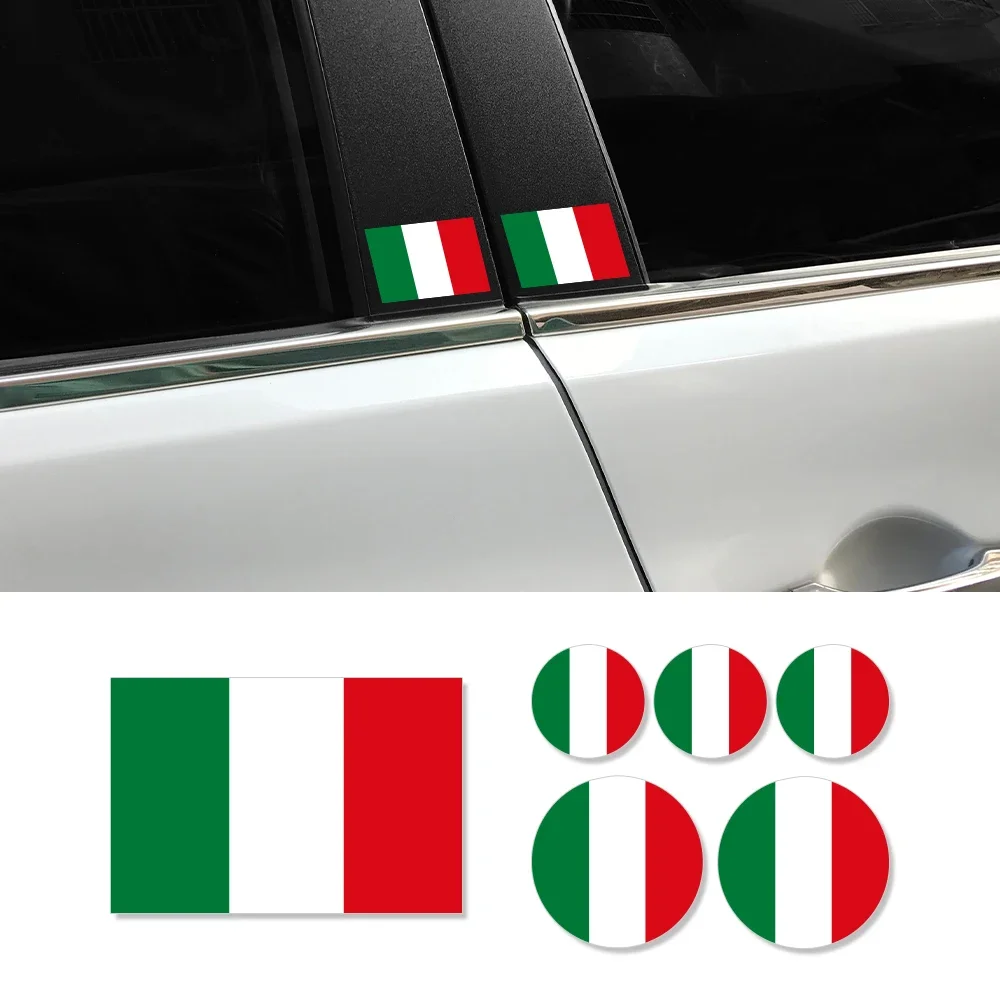 

Car Sticker Italian Flag Style Trims Creative Vinyl Film Decals Auto Accessories For Alfa Romeo Lancia Fiat Ferrari Maserati