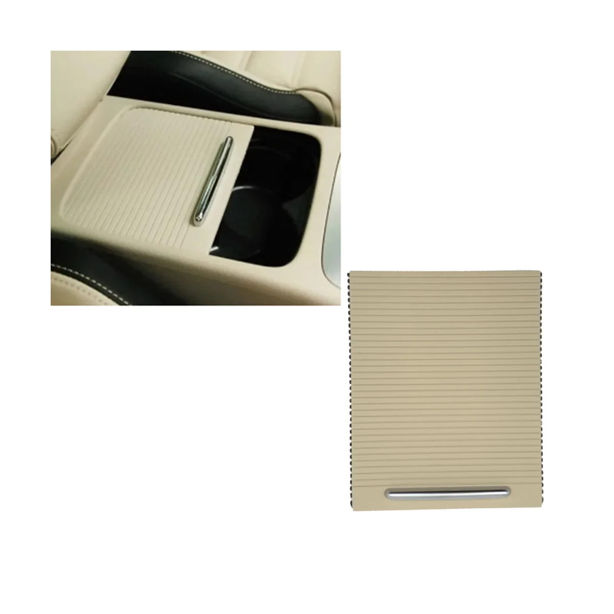 Car Center Console Drink Water Cup Holder Roller Shutter Panel Dust Cover for VW Passat Magotan CC 3CD8575037G8 Beige