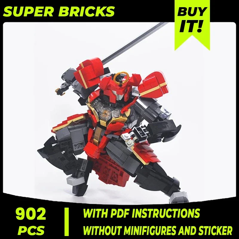 Moc Building Blocks Mechanical Model Bushido Mecha Technical Bricks DIY Assembly Construction Toys For Child Holiday Gifts