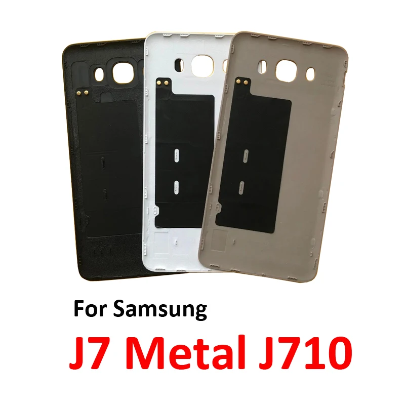 For Samsung Galaxy J7 Metal 2016 J710 J710F J710FN J710H J710M J710MN Phone Housing Back Cover Case White