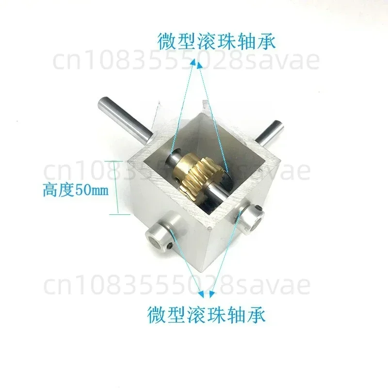 Worm gear reducer Small gearbox 90 degrees right angle 1 to 10 1 to 20 Angle