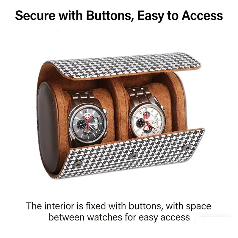 Watch Roll Travel Case-1/2/3 Slot Watch Storage And Organizer-Secure Storage With Innovative Removable Pillows & Solid Dividers