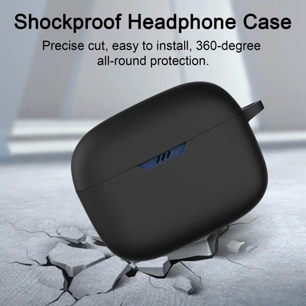 Protective Case Shockproof Portable with Buckle Waterproof Shockproof Non-slip Sleeve Silicone Cover for JBL Tune 230NC