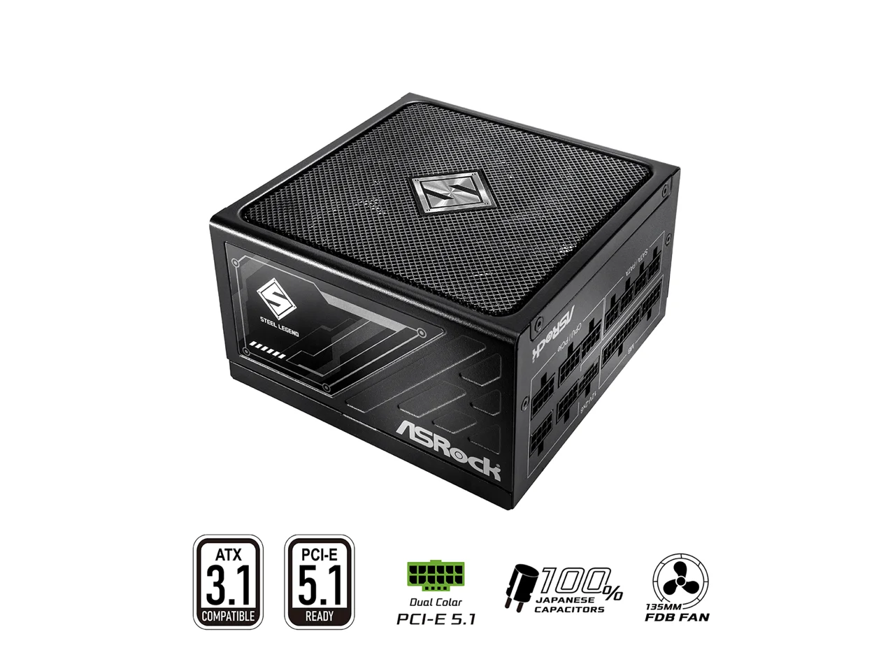 ASRock SL-850G 850W Power Supply ASRock WS XE 360D 360mm AIO Liquid CPU Cooler for Intel Xeon LGA 4677/4710, Dual-Pump Redundancy with Buzzer Alarm, Brazed Full-Copper Cold Plate, IP54-Rated Fans, 6-