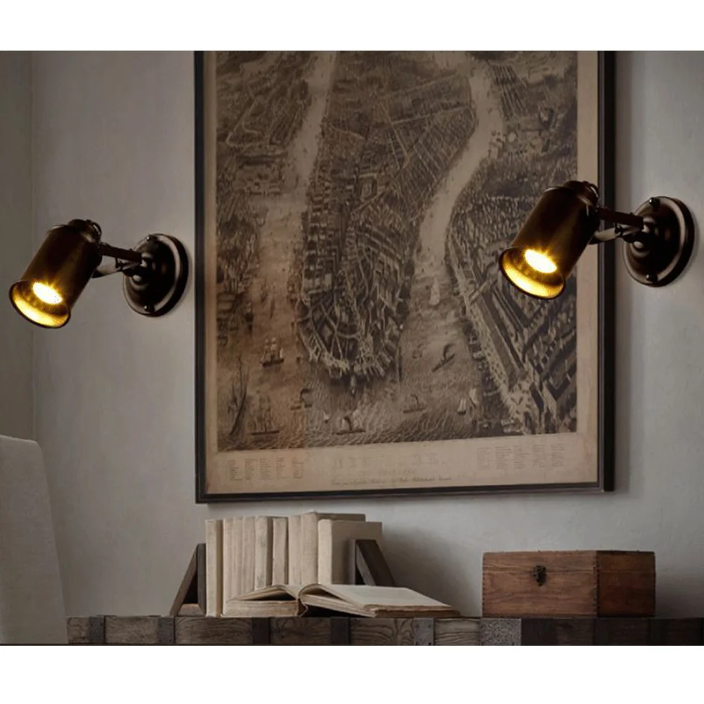 

Wall Lamp Industrial Black Iron Sconce Adjustable Vintage Light For Bedroom Living Room Study Bar 110V-240V E27 Socket Creative