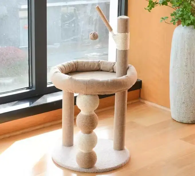 

Large Indoor Cat Tree Tower Luxury Interactive Cat Scratcher With Sustainable Wood Paper Sisal Cat Scratching Posts for Climbing