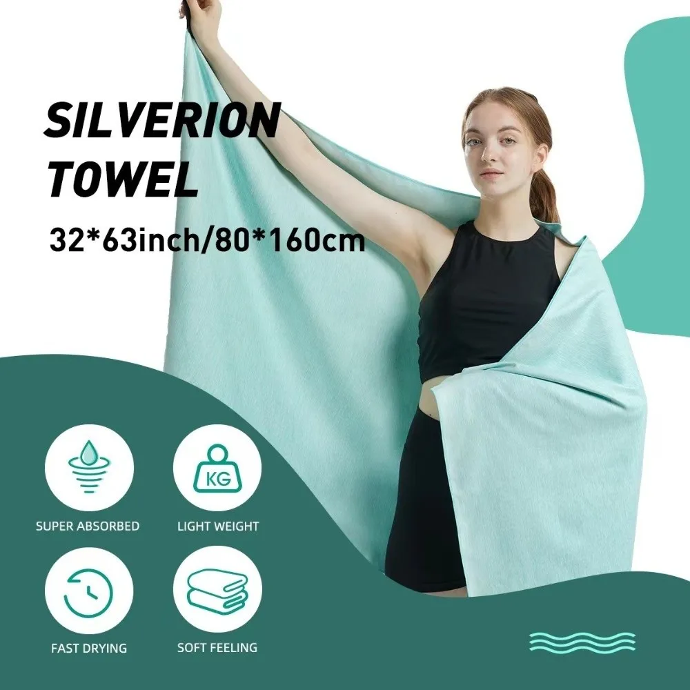 

Быстросохнущее спортивное полотенце из впитывающего волокна для вытирания пота, быстросохнущее спортивное пляжное полотенце без запаха, снаряжение для тренировок, плавание