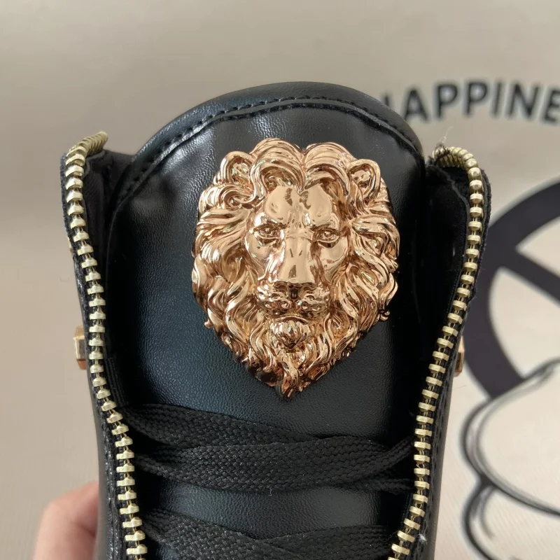 

Оригинальная брендовая обувь, высокие повседневные туфли для мужчин, повседневные кроссовки с украшением на молнии, мужские ботильоны, спортивные кроссовки в стиле хип-хоп