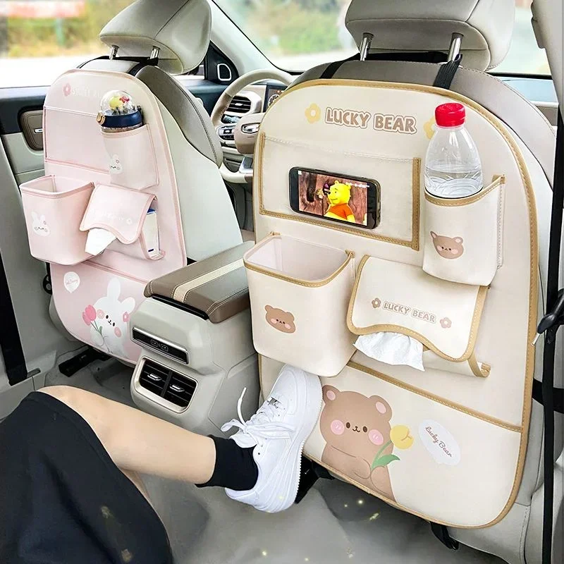 Anti Kick Pad Car Rear Seat Universal Cute Cartoon Safety Anti Wear Storage New Pro Kit Car