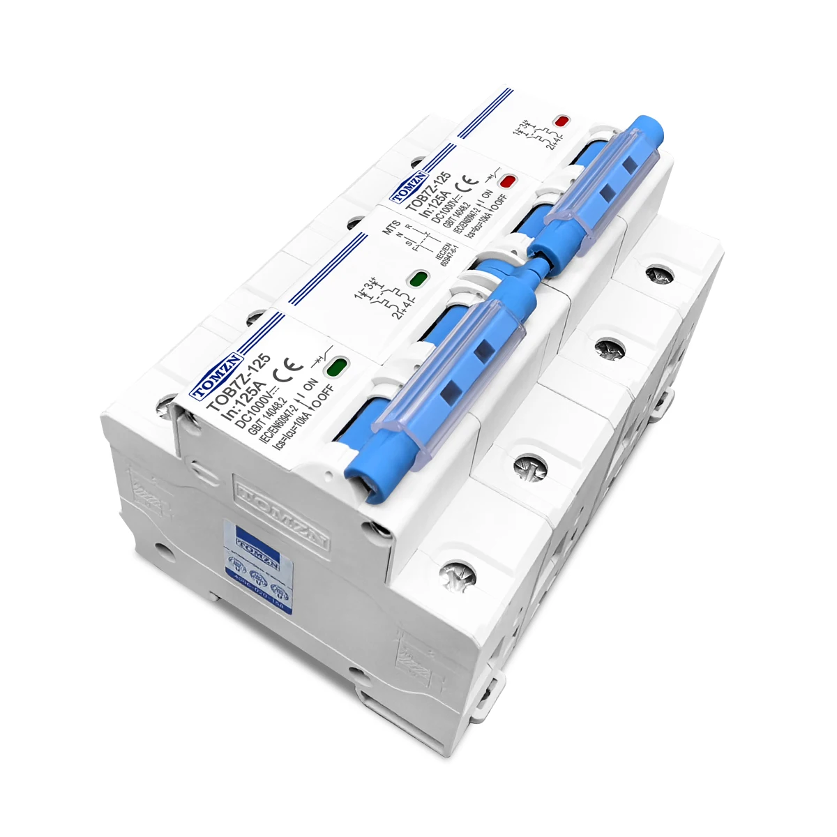 TOMZN 125A 2P+2P Manual Transfer Switch MCB for PV System