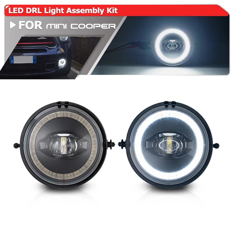 Replace OEM# 63172751295 63122338554 For Mini Cooper R55 R56 R57 R58 R59 R60 Led Car Front DRL Halo Ring Daytime Running Lights