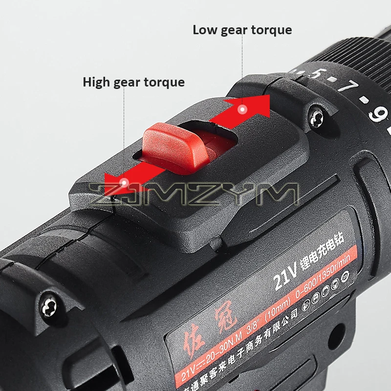 Cordless Drill 12V 21V Mini Wireless Power Tools Lithium-Ion Battery Electric Screwdriver 2 Speed Drilling Machine