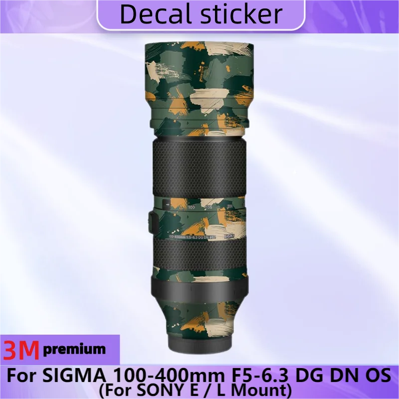 For SIGMA 100-400mm F5-6.3 DG DN OS for SONY E / L Mount Lens Sticker Protective Skin Decal Film Anti-Scratch Protector Coat