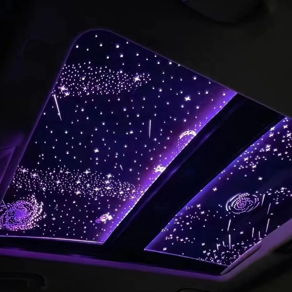 Interior Ambience Lamp Starry Sky Ceiling Car Interior Decorative Lights Panoramic Skylight Starlight Membrane Top Retrofit
