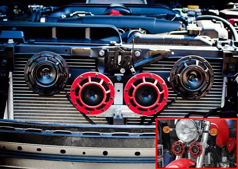 Auto-Modifikation, mehrfarbige Autohupe, 12 V, Paar, verwendet für Subaru Impreza WRX Evo Universal – Detail 2