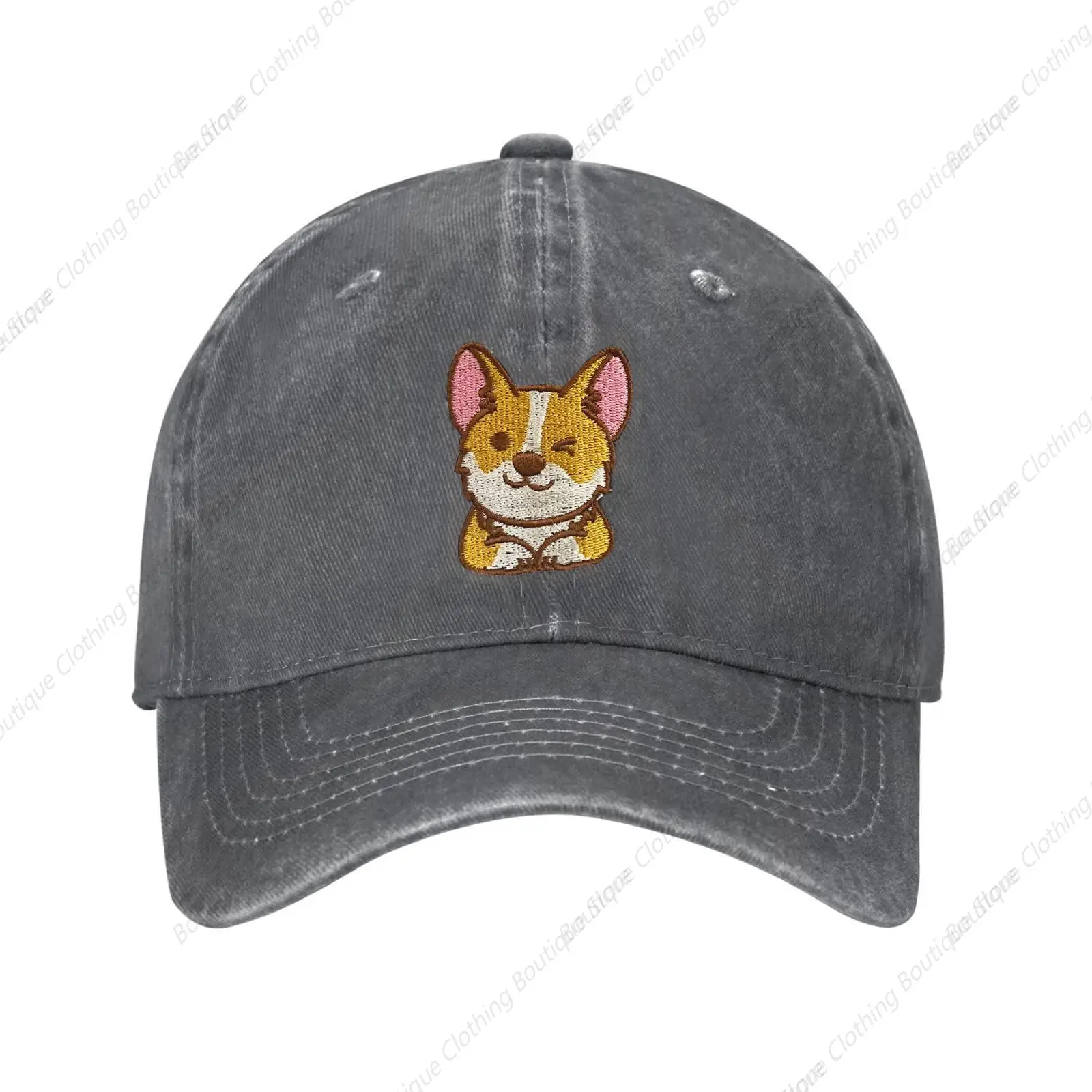 

Dog Baseball Cap for Men Women Adjustable Embroidered Washed Baseball Hats