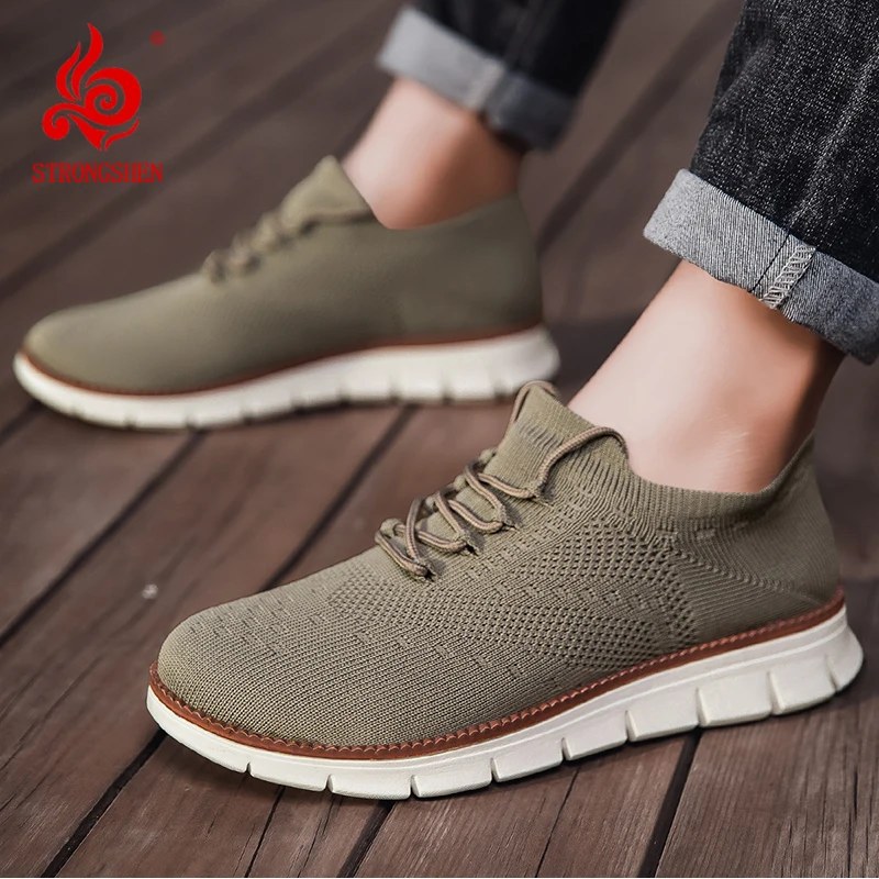 Zapatos informales para hombre, zapatillas de deporte transpirables a la moda, zapatos deportivos ligeros y cómodos para caminar, zapatos vulcanizados de entrenamiento