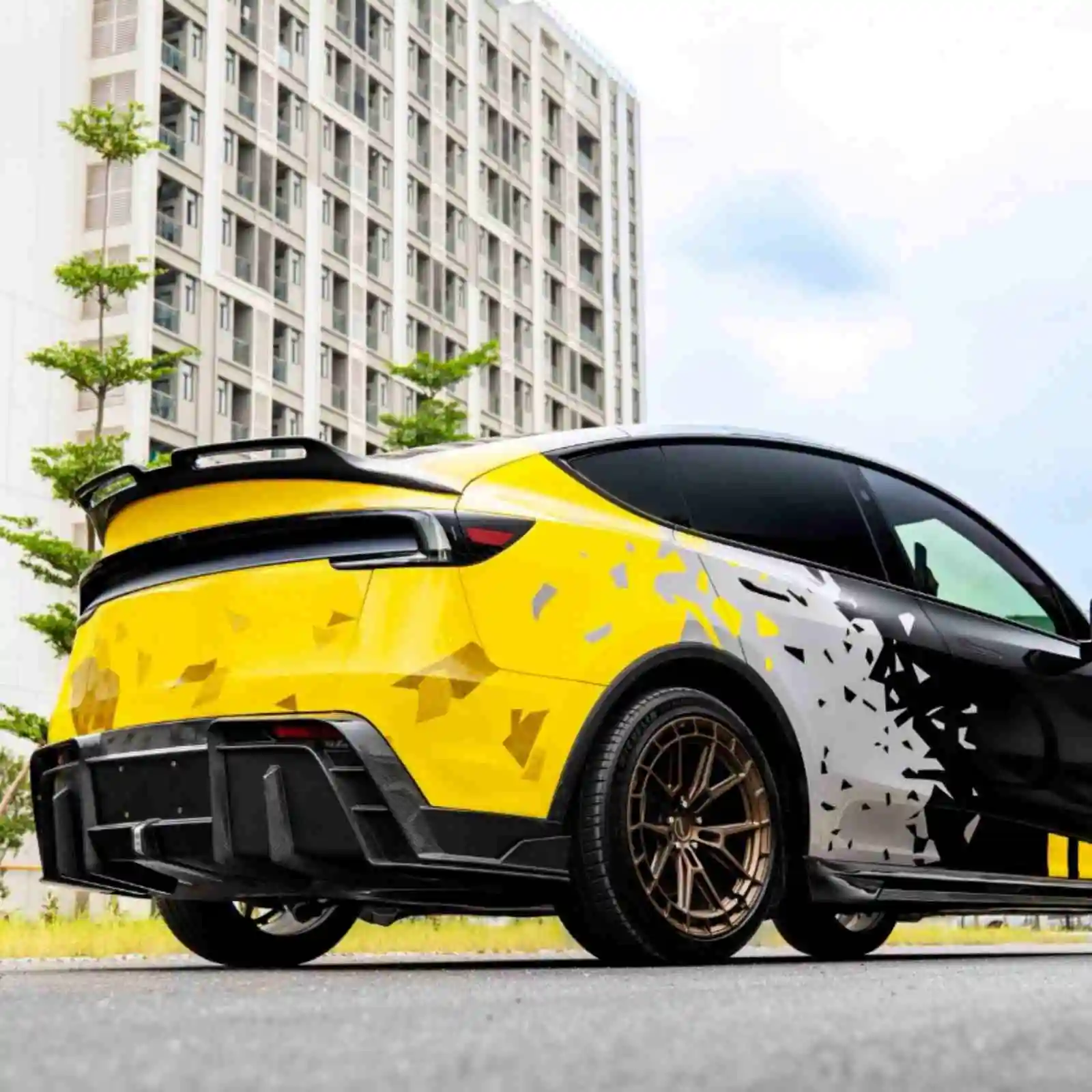 Rear Bumper Diffuser Lip For Tesla Model Y Juniper 2025 2026 Dry Carbon Rear Lip Rear Bumper Accessories Fits Juniper