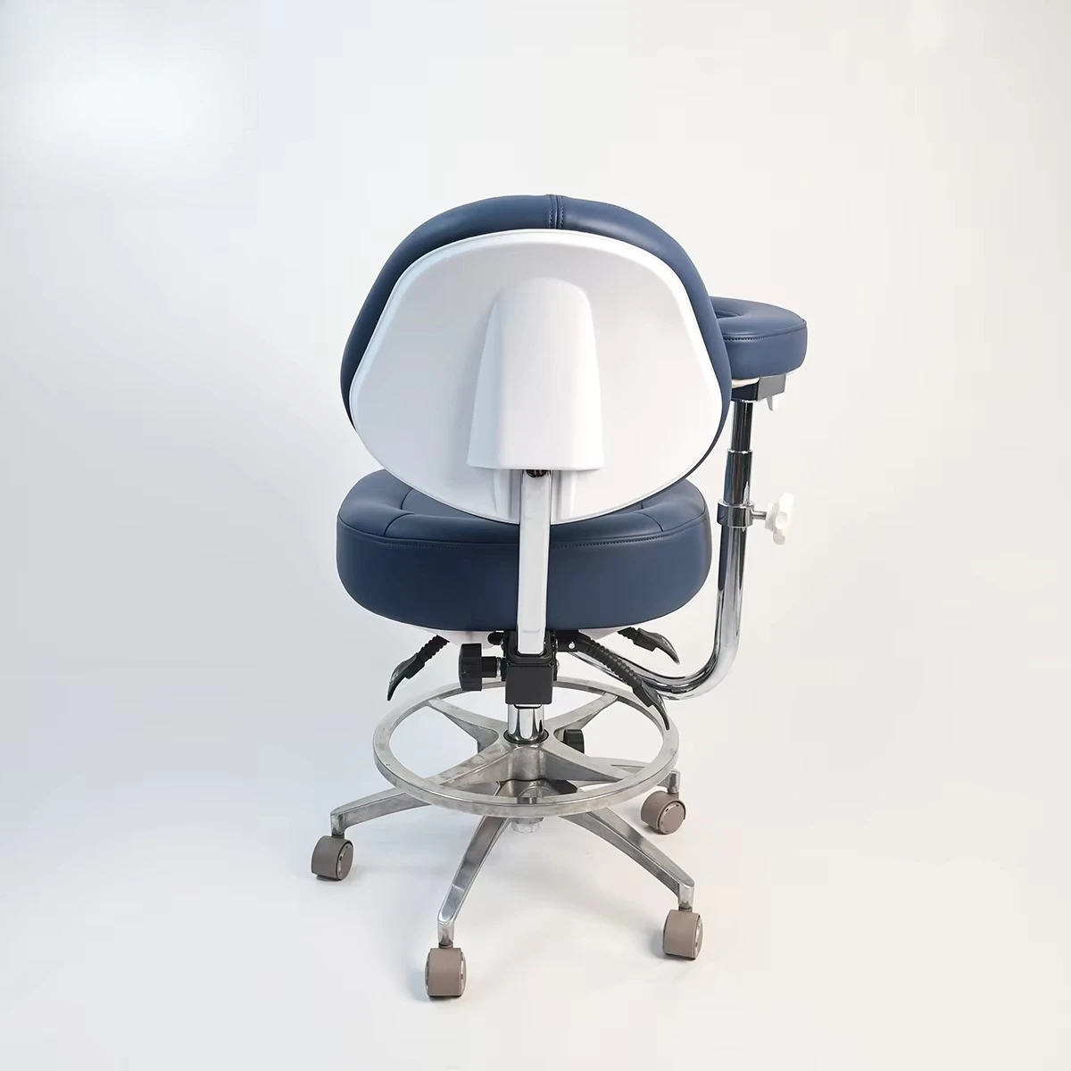 Adjustable Dental Ergonomic Saddle Stool for Dentist Dental Modern Lift Swivel Armrest Chair