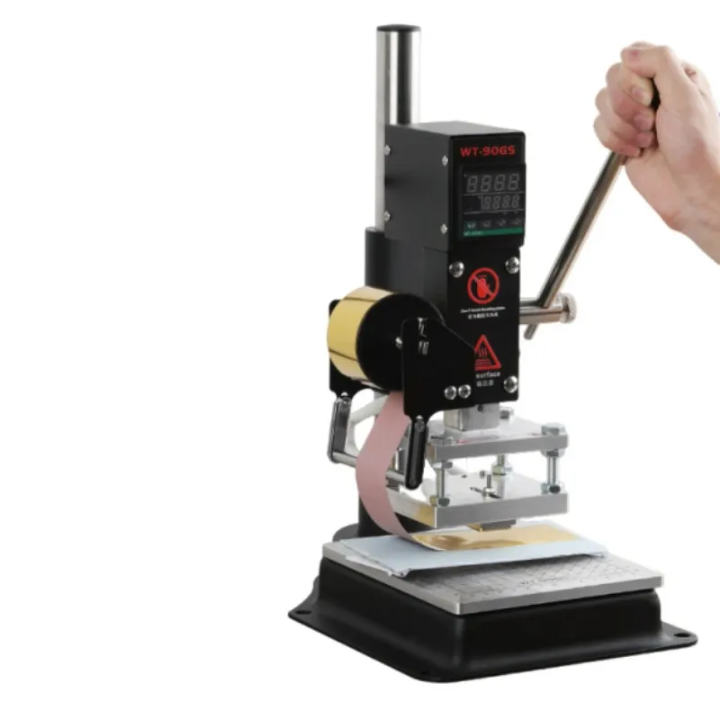

WT-90GS Leather Paper PVC ABS Plastic Desktop Handheld Bronzing Machine Wood Branding Machine For Different Logo