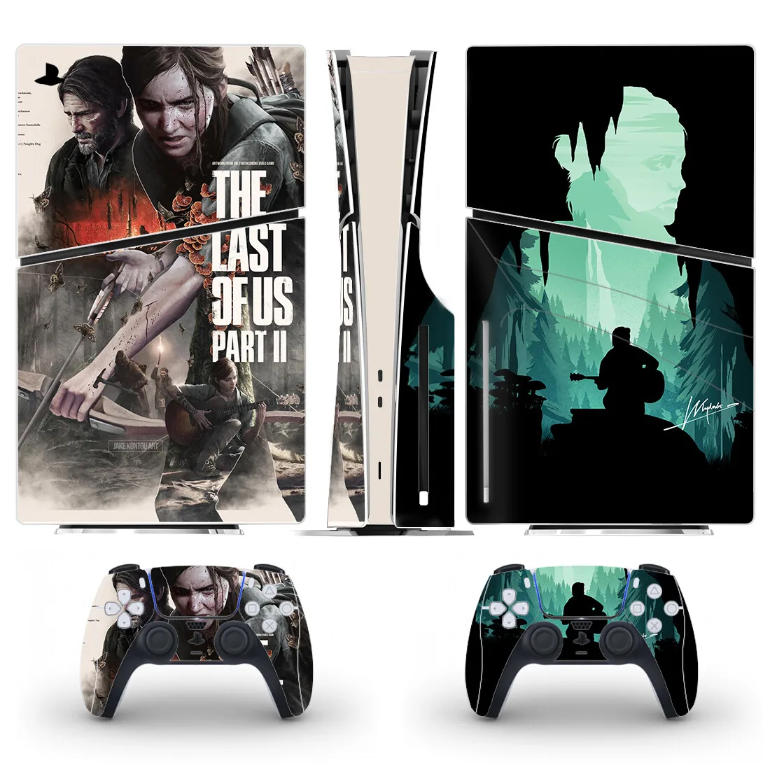 The Last of Us Game PS5 Slim Disc Skin Sticker Decal Cover for Console and 2 Controllers New PS5 Slim Disk Skin Vinyl