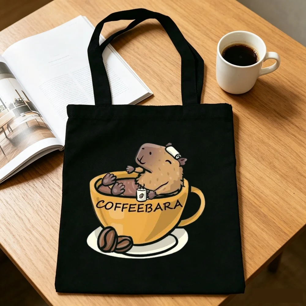 Capybara tote bag sac cabas shopping canvas  torba na zakupy grocery woman