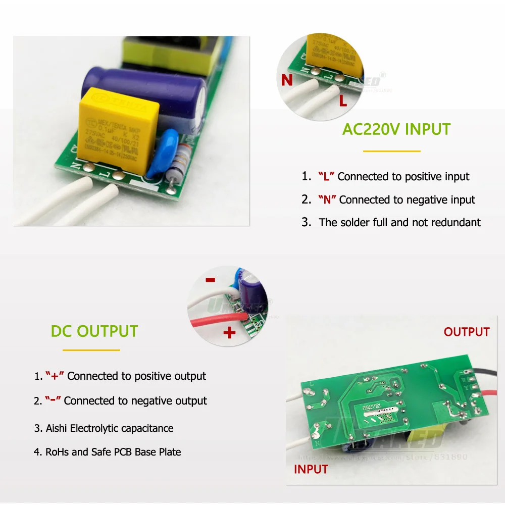 2PC LED Driver 300mA Board 1-3W 5W 4-7W 8-12W 12-18W 18-24W 25-36W LED Power Supply Unit Lighting Transformers For led Light DIY