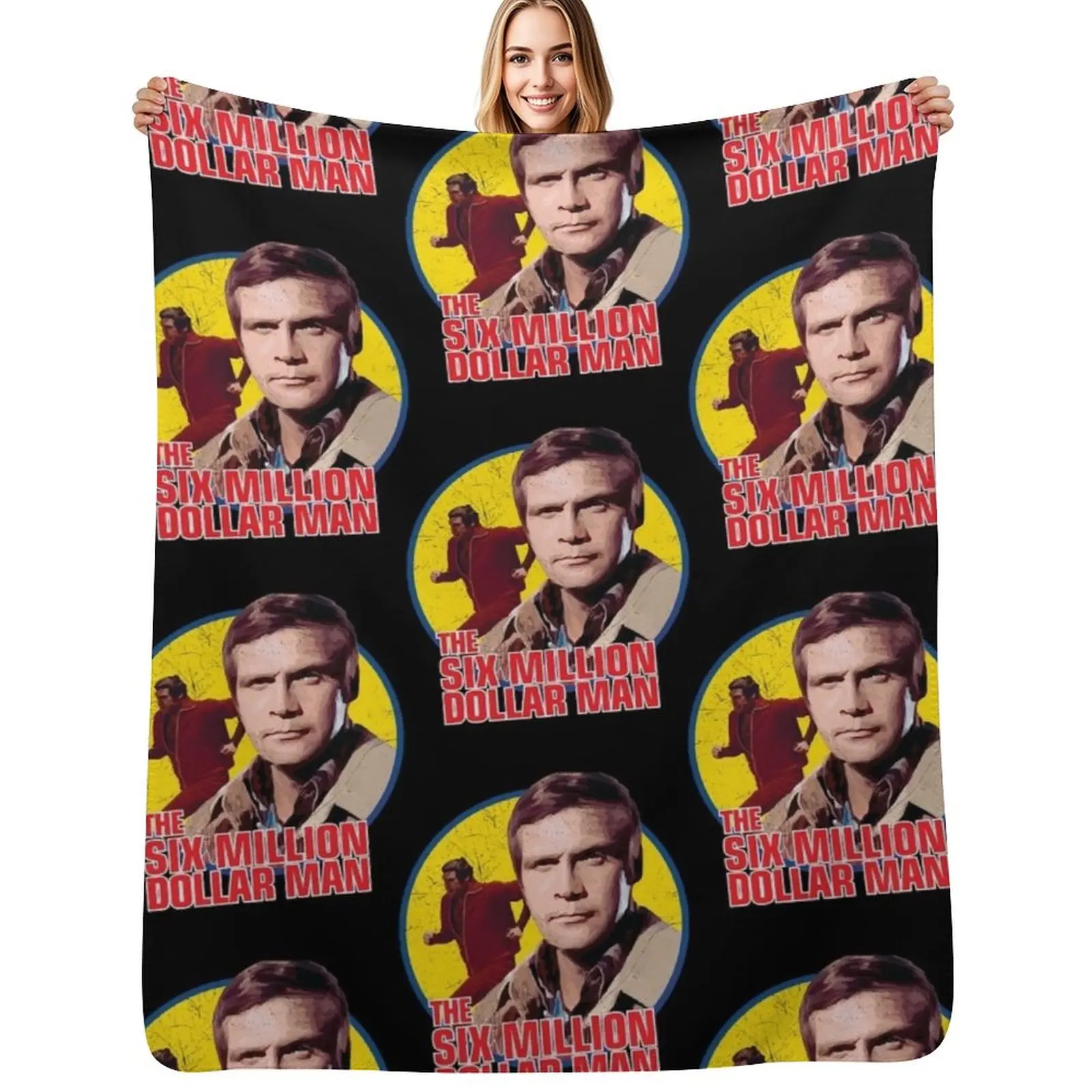 The six million dollar man vintage Throw Blanket Cozy Throw Blanket for Bed Sofa Chair